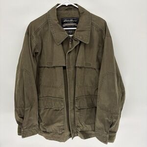 Vintage Eddie Bauer Military Jacket  Green Barn Chore Hunt Army Men M